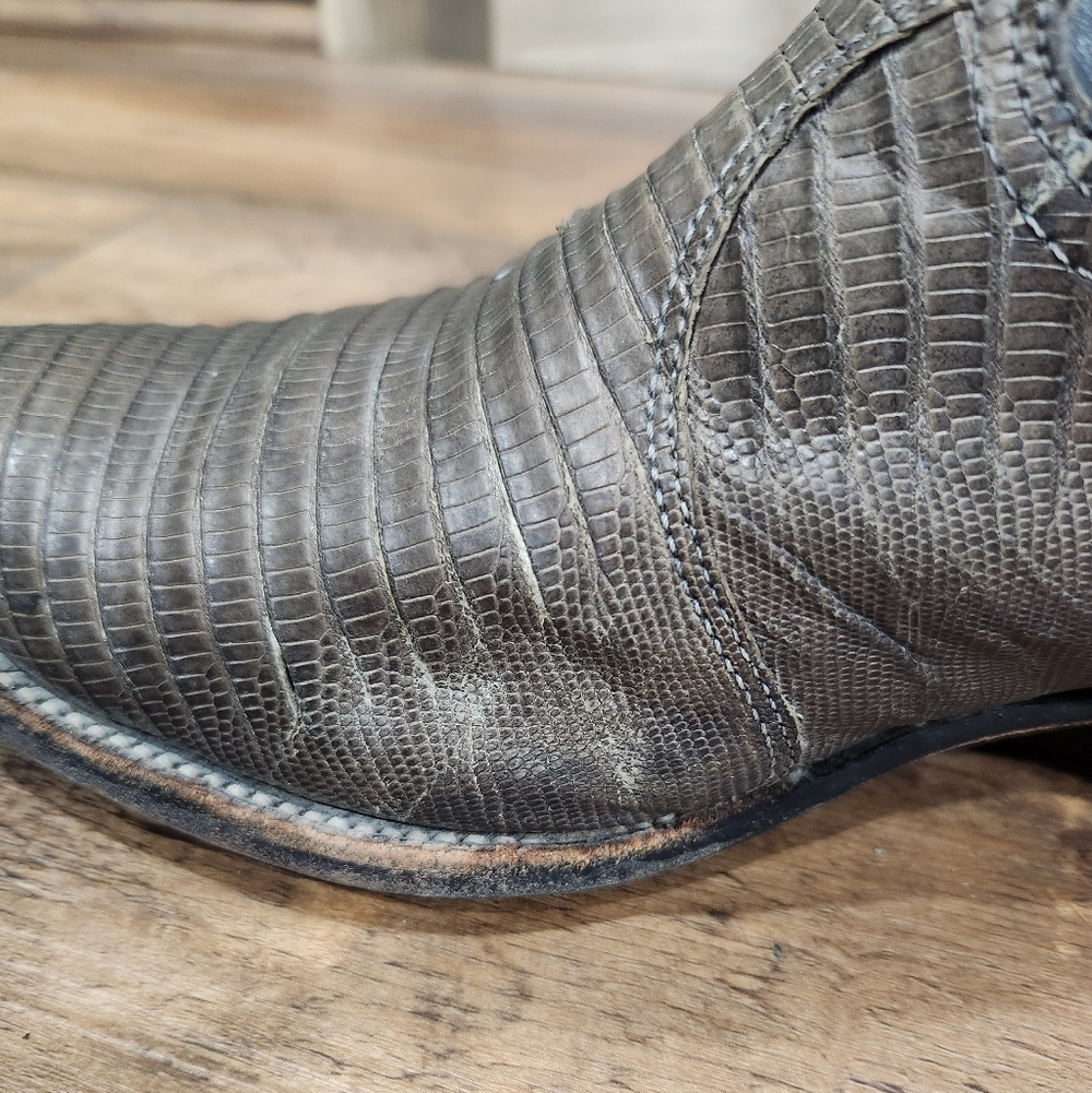 Vintage Nocona Lizard Cowboy Boots 10D - Picture 7 of 8